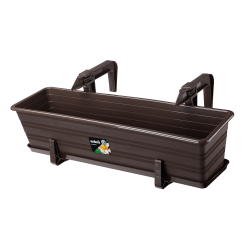 Komplet uchwytów do doniczki balkonowej 2 sztuki 23834 brąz