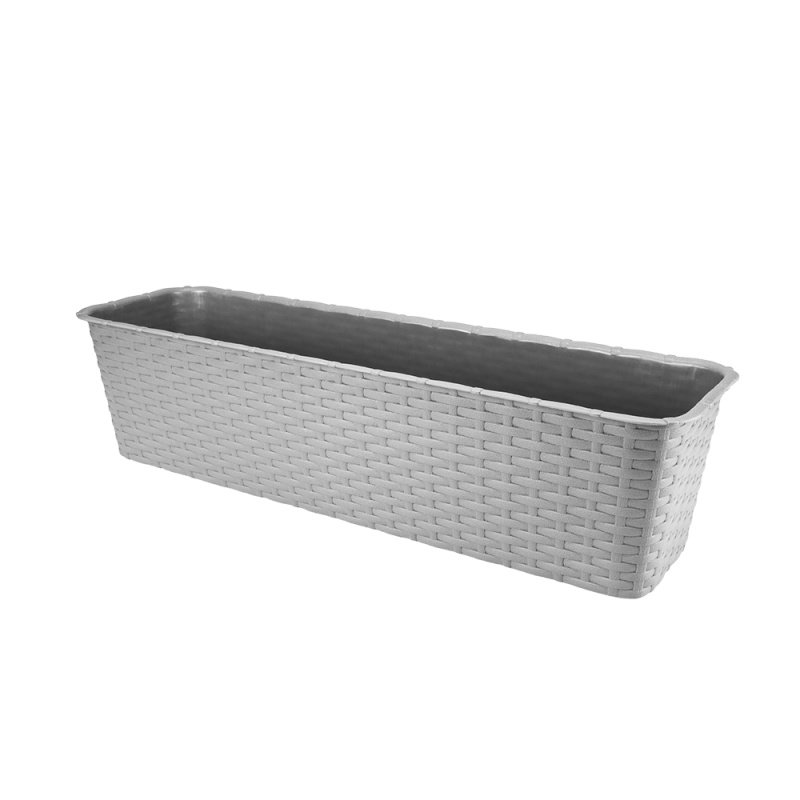 Doniczka balkonowa RATTAN 60cm 7003 szary 