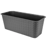 Doniczka balkonowa RATTAN 40cm 7002 grafit 