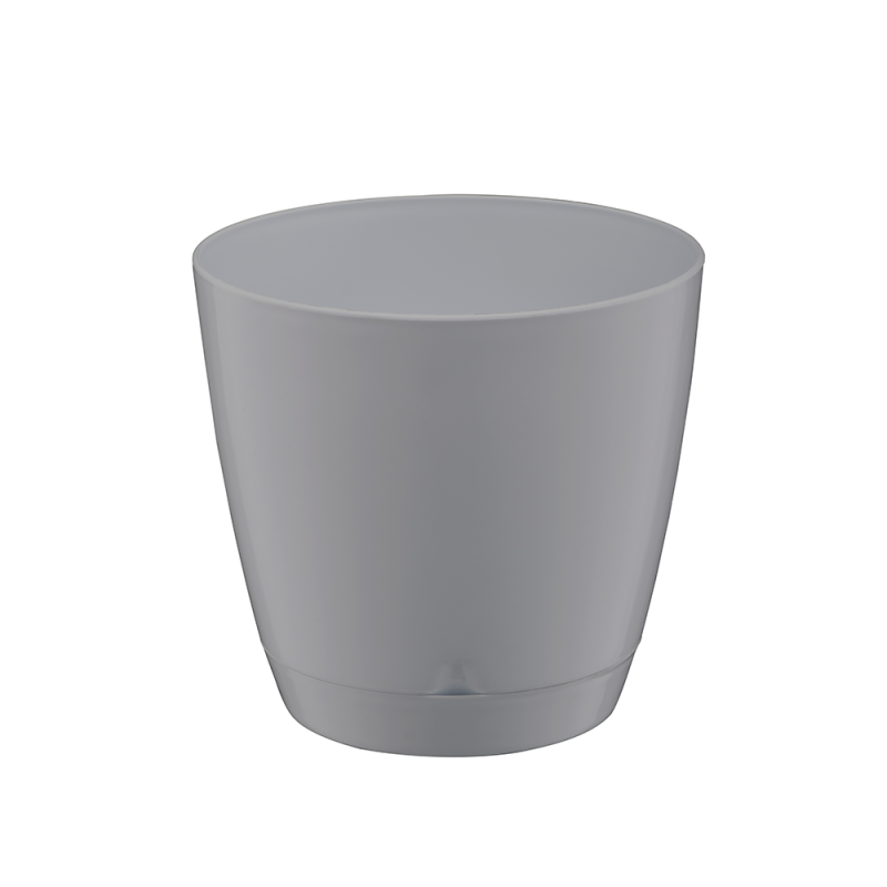 Doniczka z podstawką BEGONIA 1 12cm 26141 szary