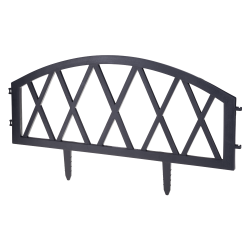 Komplet płotków ogrodowych 4 sztuki 33866 antracyt