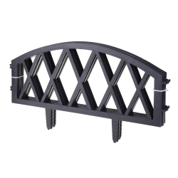 Komplet płotków ogrodowych 4 sztuki 33866 antracyt