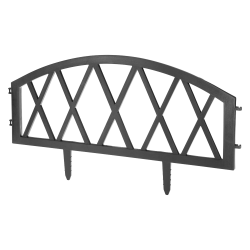 Komplet płotków ogrodowych 4 sztuki 33866 szary
