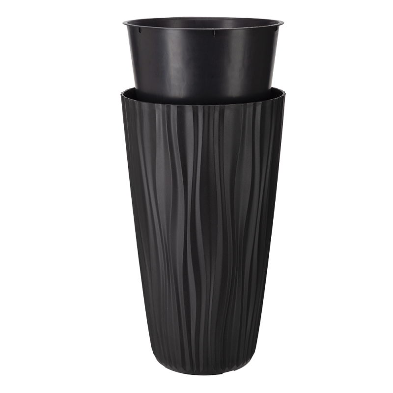 Doniczka wysoka SAHARA 28x50cm 07720 antracyt