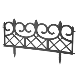 Komplet płotków ogrodowych 4 sztuki 33880 szary