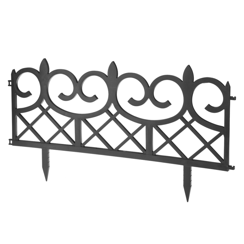 Komplet płotków ogrodowych 4 sztuki 33880 szary