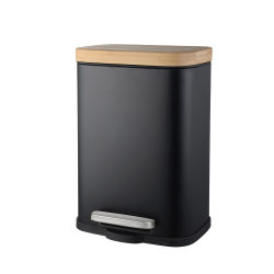 Kosz łazienkowy na śmieci prostokątny BLACK/WHITE 5l 25759  czarny