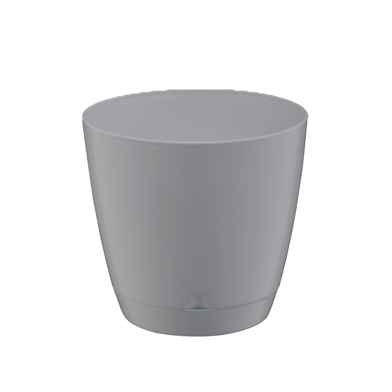 Doniczka z podstawką BEGONIA 3 18cm 26226 szary