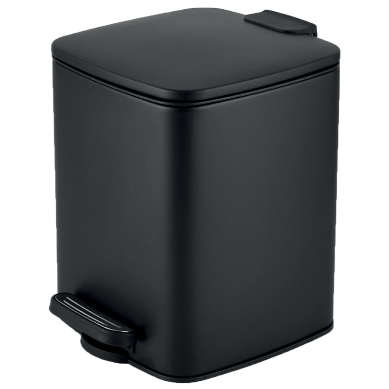 Kosz łazienkowy na śmieci kwadratowy OREL 5l 0325  czarny