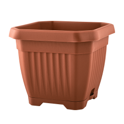 Doniczka z podstawką OCTAGON 25x25cm 25175 terakota