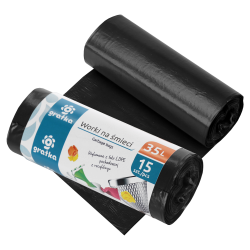 GRATKA Worki na śmieci 35l LDPE, 15 szt. 10706