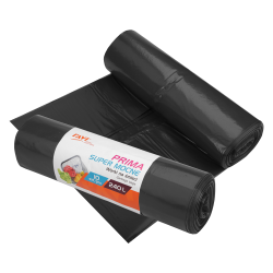 Worki na śmieci Prima 240l LDPE czarne, 10 szt. 00762