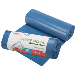 Worki na śmieci 140l 90x110cm/10sztLDPE 00711