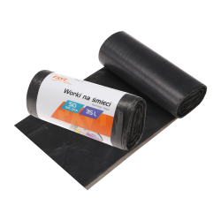 Worki na śmieci 35l 50x60cm 50szt HDPE 00702