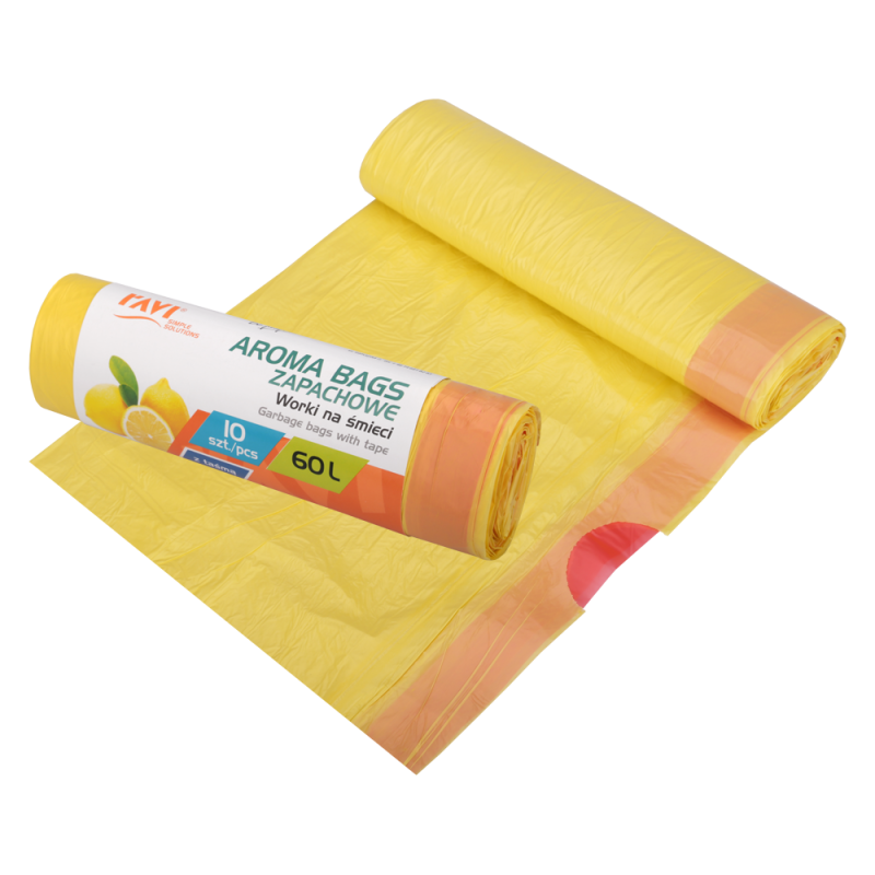 Worki na śmieci Aroma Bags z taśmą Cytrynowe 60L, 10 szt. 00764