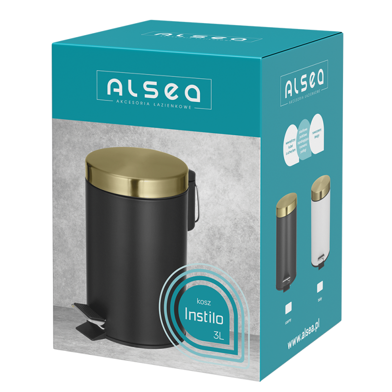 Kosz łazienkowy na śmieci okrągły INSTILO 3l 26800  biały