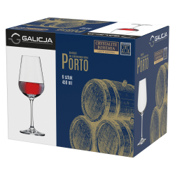 Komplet kieliszków PORTO wino 450ml 6 sztuk 20988