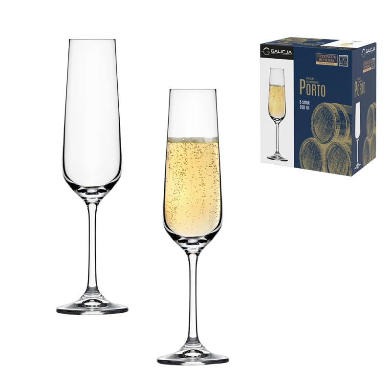 Komplet kieliszków PORTO szampan 200ml 6 sztuk 20989