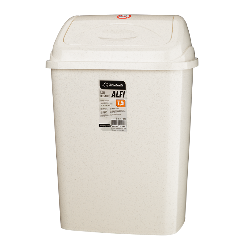 Kosz uchylny ALFI 7,5l 24210 beżowy 
