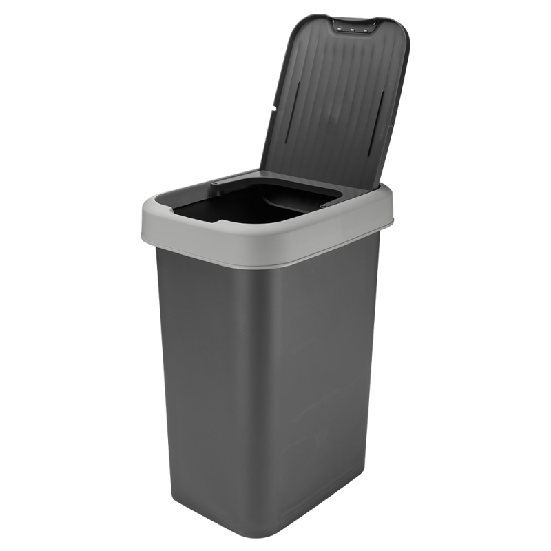 Kosz uchylny VALOR 25l 17439 szary ciemny
