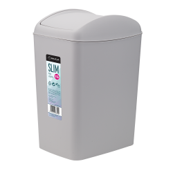 Kosz uchylny SLIM 10l 28318 szary