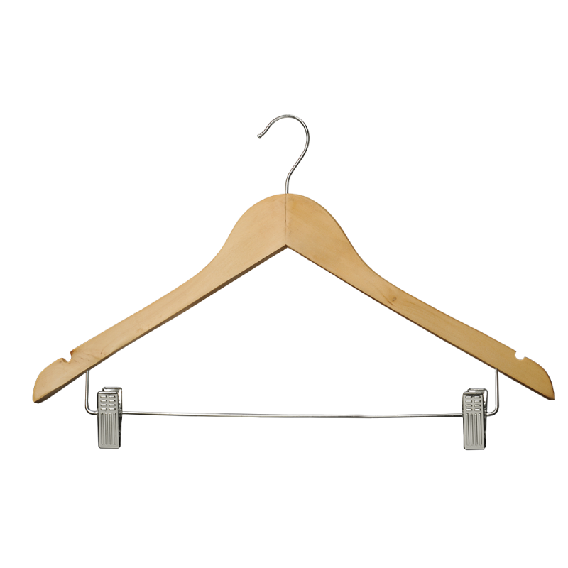 Wieszak drewniany z klipsami PABLO 9565