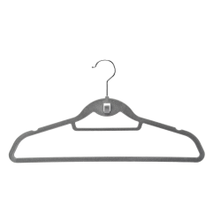 Komplet wieszaków flokowanych PABLO 5 sztuk 21543 szary ciemny