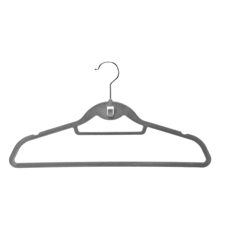 Komplet wieszaków flokowanych PABLO 5 sztuk 21543 szary ciemny