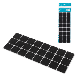 Podkładki filcowe kwadratowe 28x28mm 24 sztuki 29935 czarny