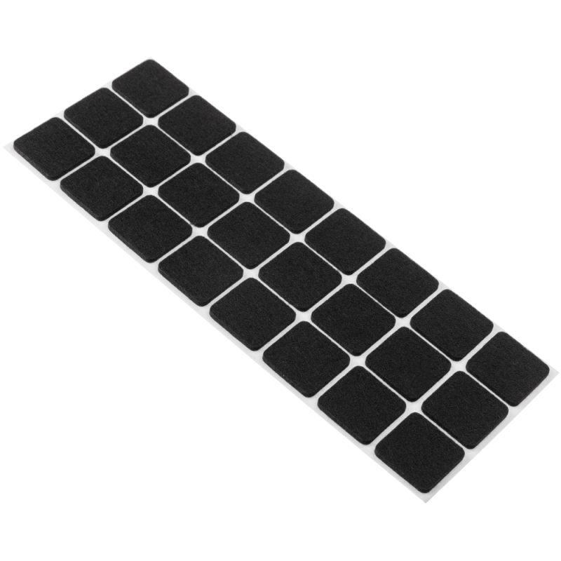 Podkładki filcowe kwadratowe 28x28mm 24 sztuki 29935 czarny
