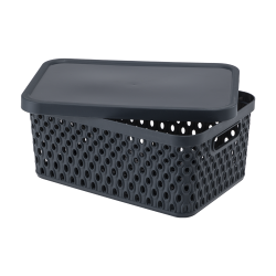 Koszyk z pokrywą ORION 4,5l 03043 szary