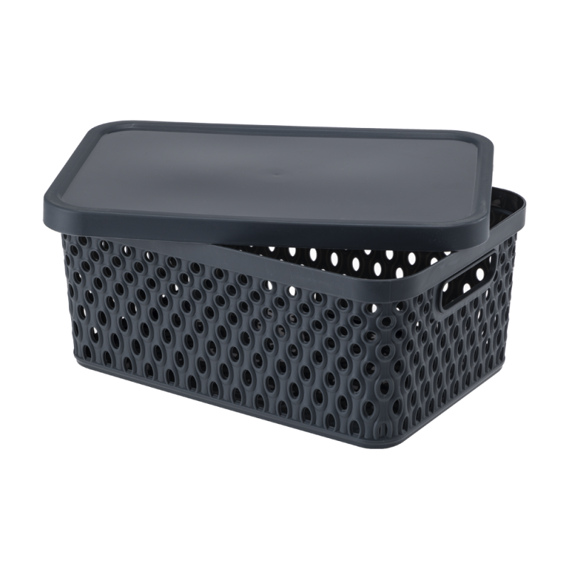 Koszyk z pokrywą ORION 4,5l 03043 szary