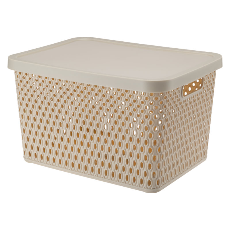 Koszyk z pokrywą ORION 18l 03104 beżowy
