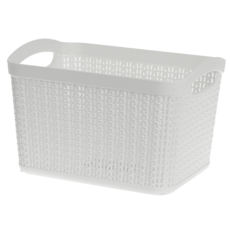 Koszyk prostokątny L WILLOW 6,6l 22794 biały