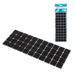 Podkładki filcowe kwadratowe 20x20mm 44 sztuki 29937 czarny