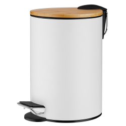 Kosz łazienkowy na śmieci okrągły NAOMI 3l 23933  biały