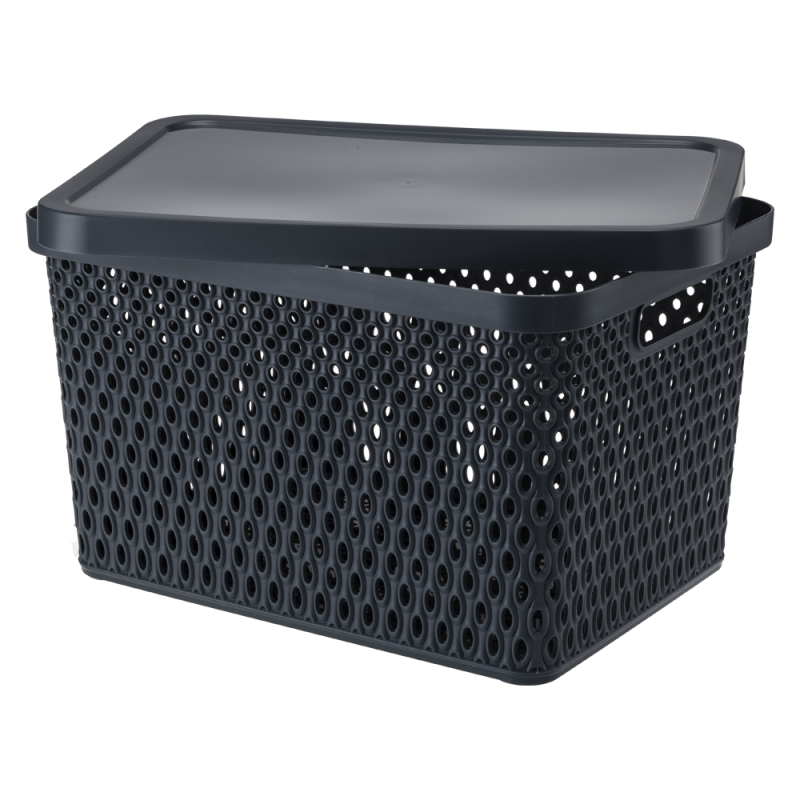 Koszyk z pokrywą ORION 18l 03104 szary