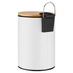 Kosz łazienkowy na śmieci okrągły NAOMI 3l 23933  biały