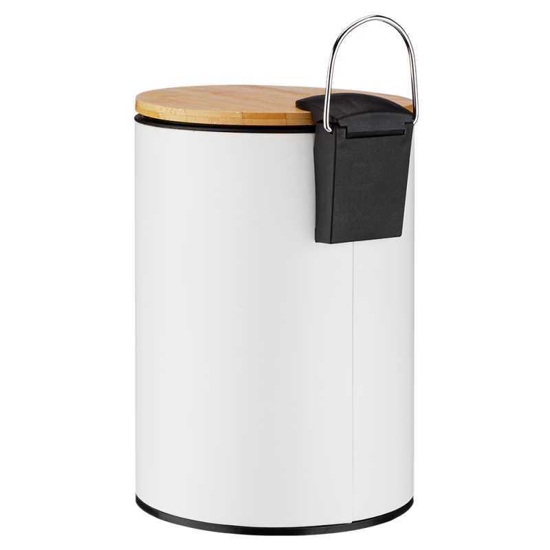 Kosz łazienkowy na śmieci okrągły NAOMI 3l 23933  biały