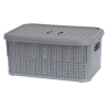 Koszyk prostokątny z pokrywą WILLOW 6l 22799 szary jasny