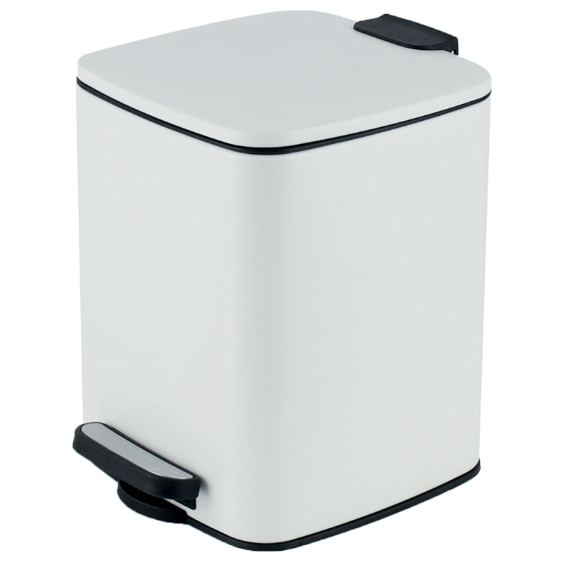 Kosz łazienkowy na śmieci kwadratowy OREL 5l 0325  biały