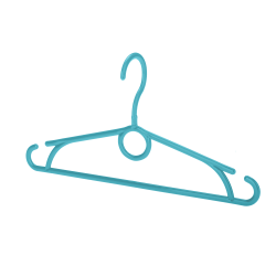 Komplet wieszaków obrotowych dziecięcych LOGAN 5 sztuk 23201 niebieski