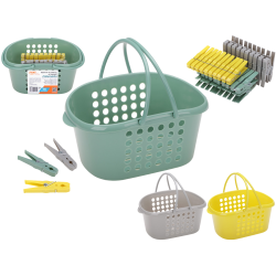 Klamerki do bielizny w koszyku PRIMAVERA 50 szt. 01044