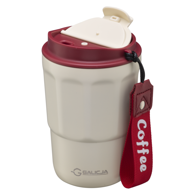 Kubek termiczny COFFEE 350ml 23058 krem