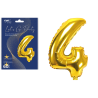 LGP Balon foliowy 60 cm CYFRA 4, 22129 złoty