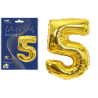 LGP Balon foliowy 60 cm CYFRA 5, 22130 złoty