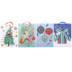 Torebka prezentowa świąteczna SNOW 310x420x120 mm 20364