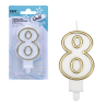 Świeczka urodzinowa GOLD Cyferka 8 62071