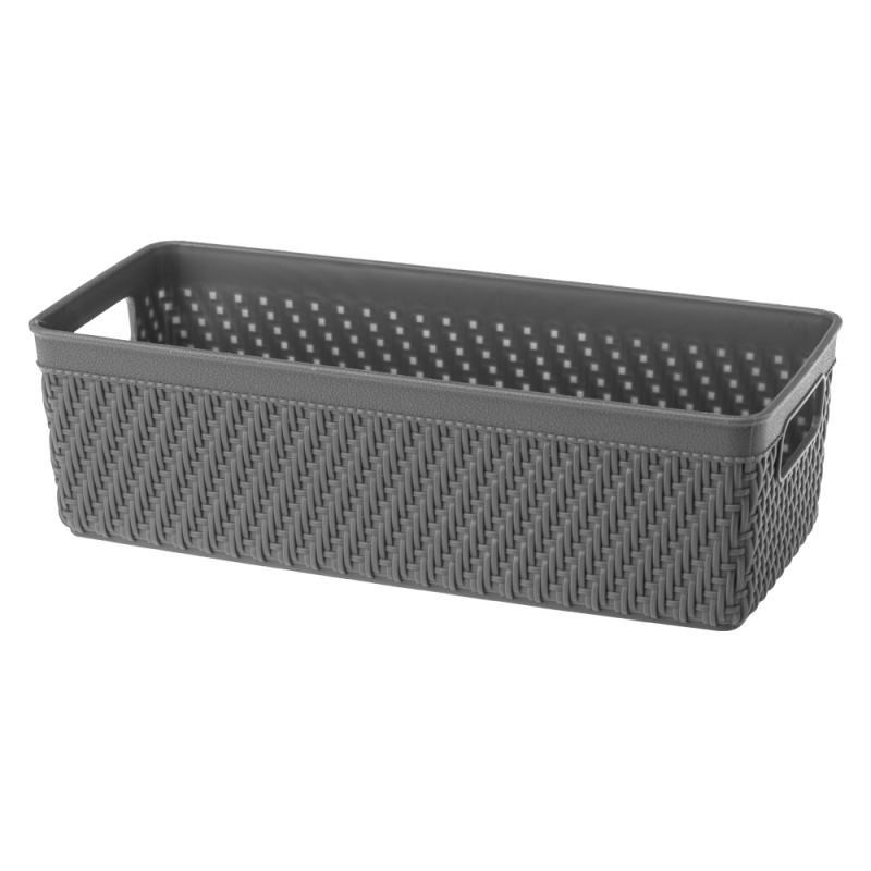 Koszyk LUIS 24x10,4x7,2cm 29647 szary ciemny
