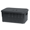 Koszyk prostokątny z pokrywą WILLOW 6l 22799 grafit